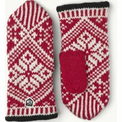 Hestra Nordic Wool Mittens Red Off White