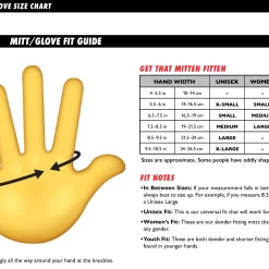 Crab Grab Fruzz Mitten In Grey 5 Crab Grab Fruzz Mitten In Grey -Wells Lamont Sales Store CrabGrab GloveMitten SizeChart
