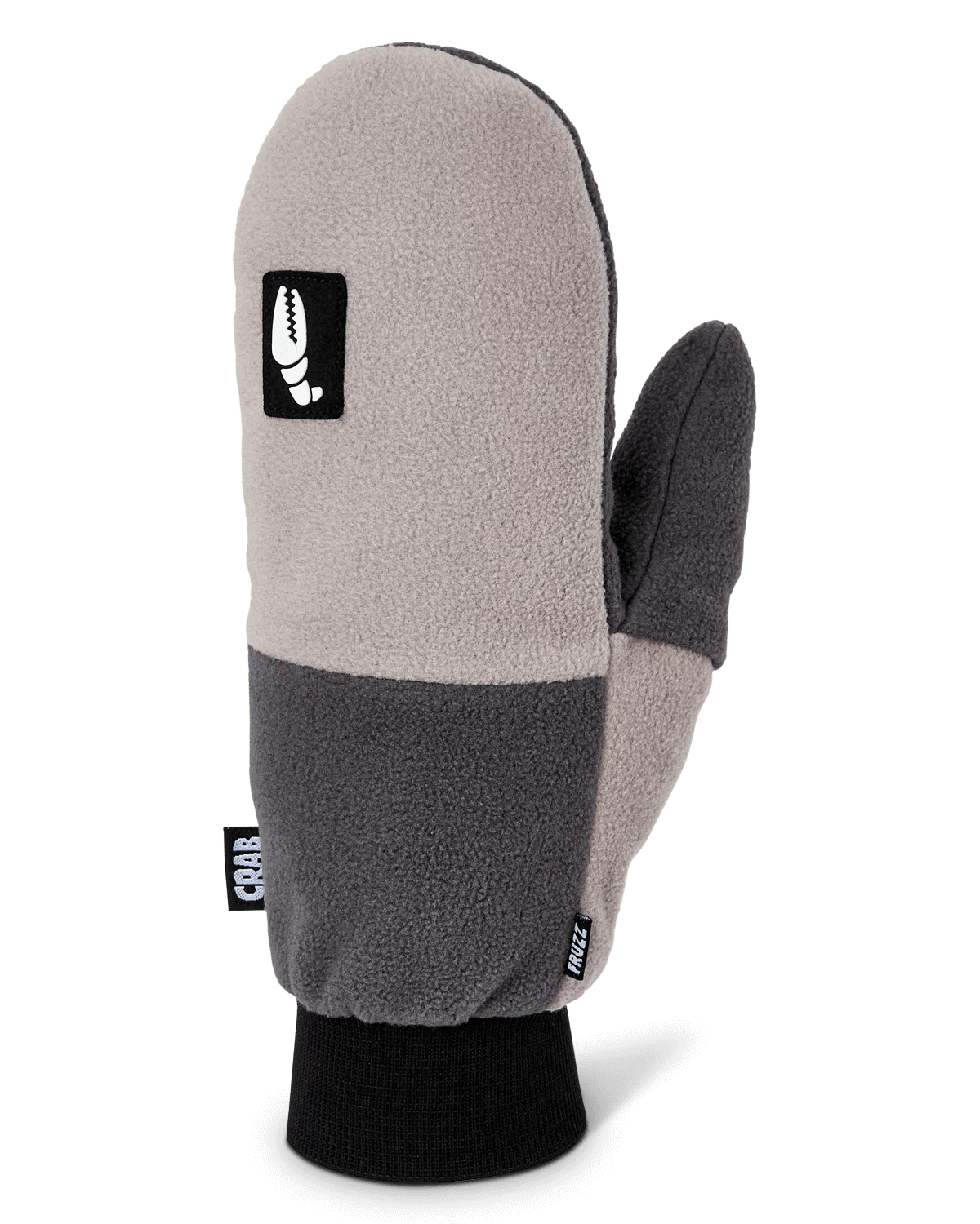 Crab Grab Fruzz Mitten In Grey 1 Crab Grab Fruzz Mitten In Grey