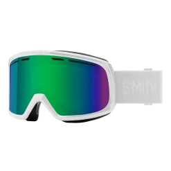 Smith Range Goggle In White With Green Sol-X Mirror Lens