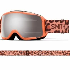 Smith Grom Youth Goggle In Coral Cheetah Print With ChromaPop Sun Platinum Mirror Lens